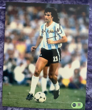 Mario Kempes signed Argentina Image A 10x8 photo RACC TRUSTED SELLER COA ACGCert
