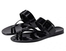 VERONICA BEARD Salva Jelly Slip-on Sandals Black Resort Vacation Slides Size 10
