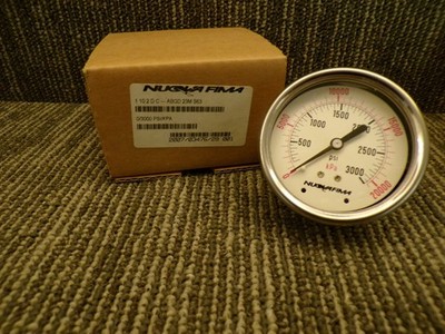 Nuova Fima Bourdon 1.10.2.D.C.ABGD.21M Pressure Gauge 1/4'' Stainless 0-3000 PSI