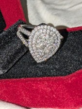 14K White Gold Diamond Engagement Ring, 2ctw Size 8.5