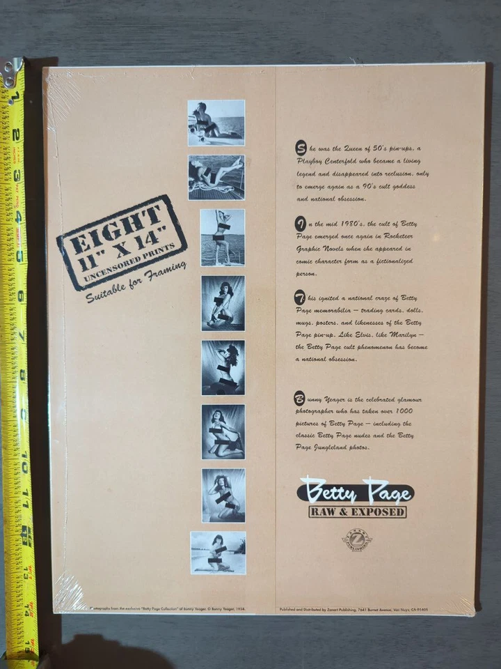 Impresiones fotográficas Betty Page crudas y expuestas 8 11x14 en blanco y negro nuevas selladas - DM28/29 Foto 2 de 2