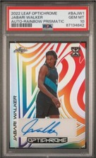 PSA 10 JABARI WALKER # 1/5 Auto 2022 Leaf Optichrome Autograph RAINBOW PRISMATIC