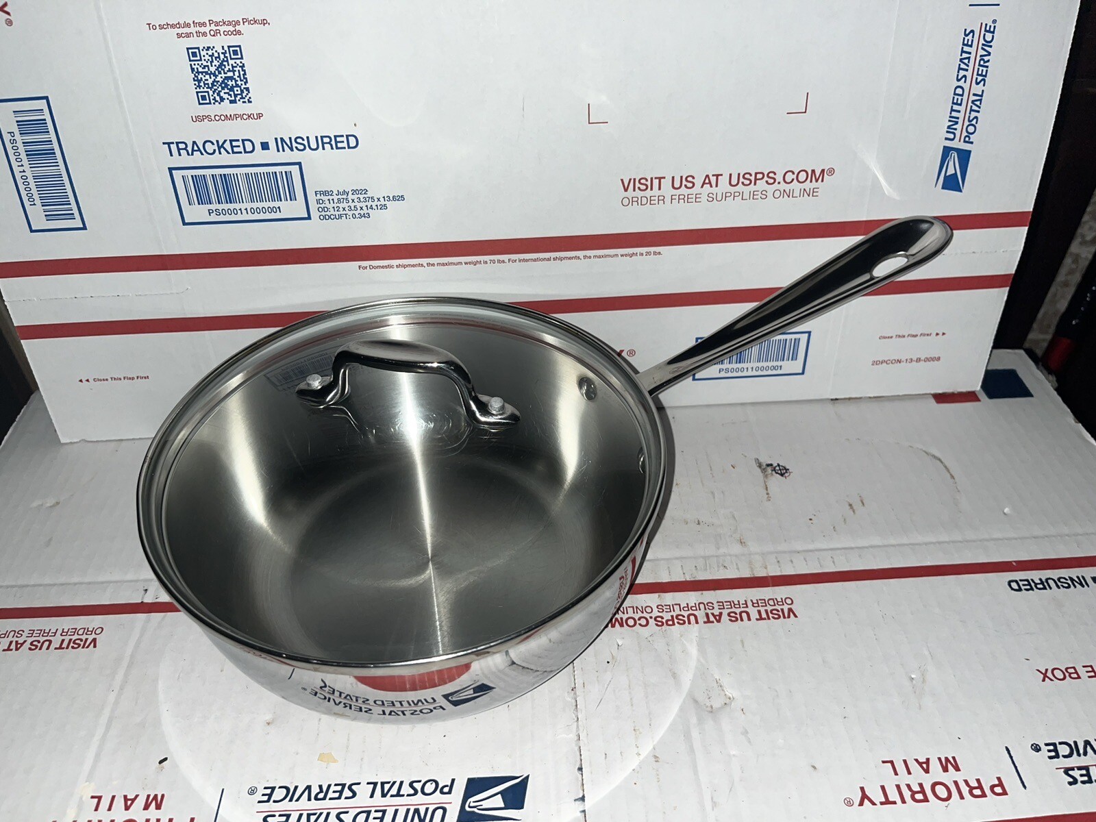 All Clad 2QT D3 Saucier Pan W/Glass Lid Stainless Steel Cookware eBay