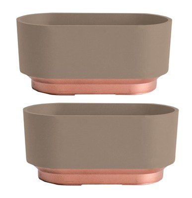 5.5 Inch Sorrento Succulent Pot - Lightweight Indoor Plastic Succulent Plante...