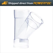 POWERTEC 70367 4 Inch ID Y Fitting for 4 Inch OD Dust Collection Pipes, 1 PK