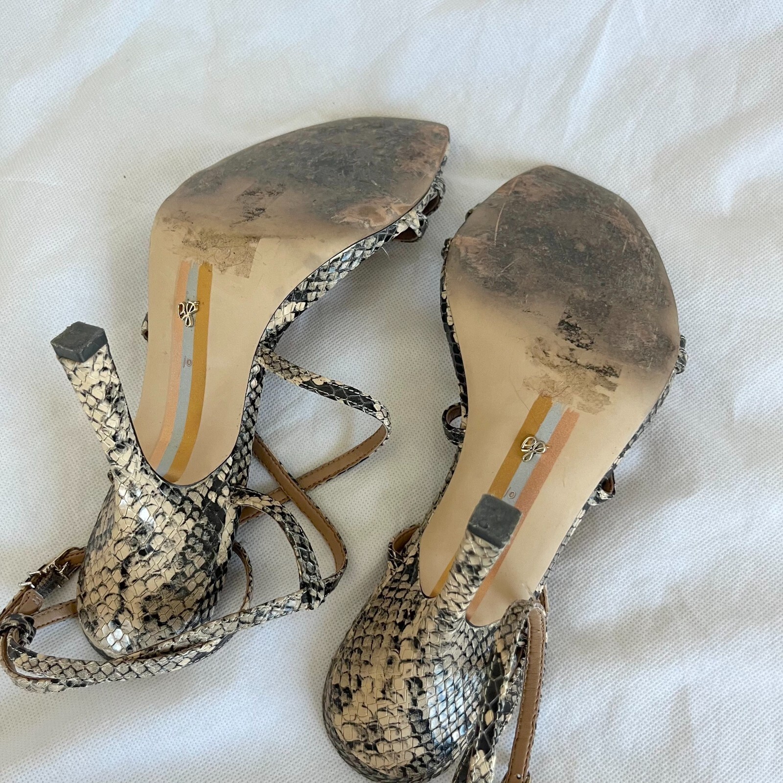 Sam Edelman Grey/Black Python Skin Anke Strap San… - image 9