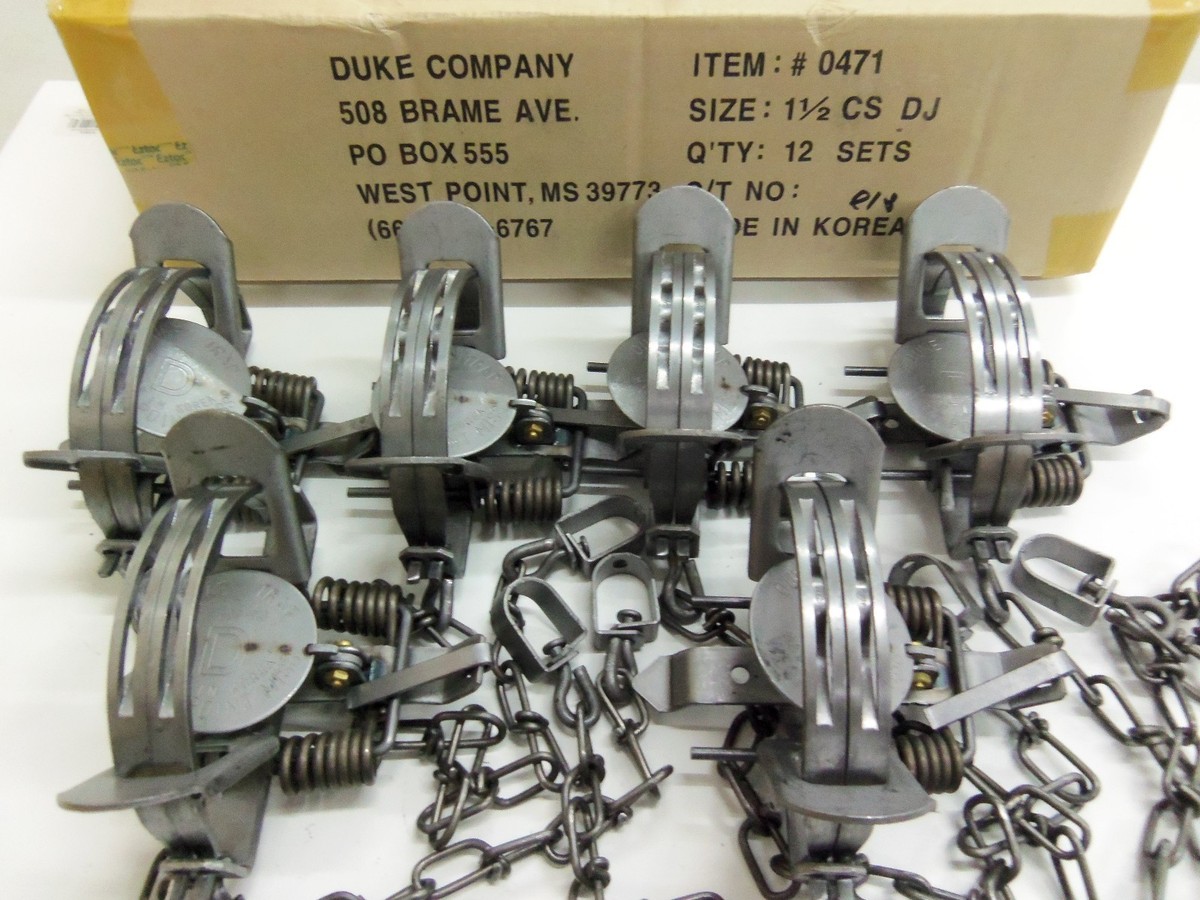 Conibear Traps 6 Duke #1 Coil Spring Traps (Trapping Supplies Raccoon ...