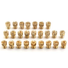 25Pcs Carburetor Main Jet Kit Fit For Dellorto PHBG SHA 5mm #55-#115 Motor pr