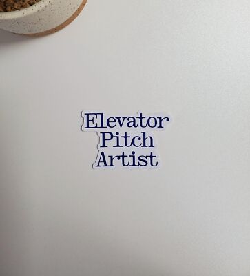 Elevator Pitch Artist Text Sticker | Glossy Vinyl
