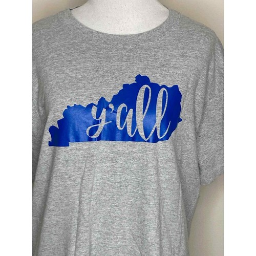Damen Tee Y'all Kentucky T-Shirt grau L Southern Yall