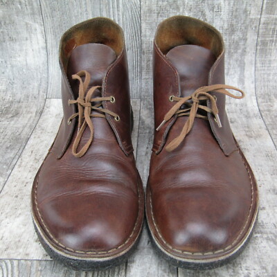 Clarks Originals Men's Brown Leather Gum Sole Desert Boots Shoes