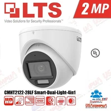 LTS 2MP Camera TVI-CVI-AHD-CVBS LTS HD 2.8mm IR 80Ft Mini Turret CMHT2122-28LF