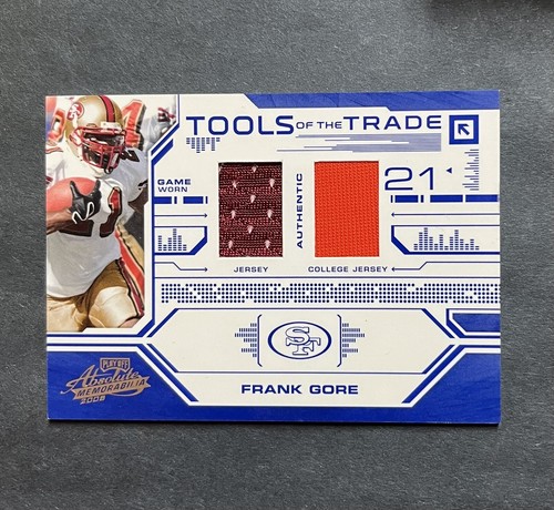 2008 Playoff Absolute Memorabilia Frank Gore Tools Of The Trade Dual Patch /100 - 第 1/2 張圖片