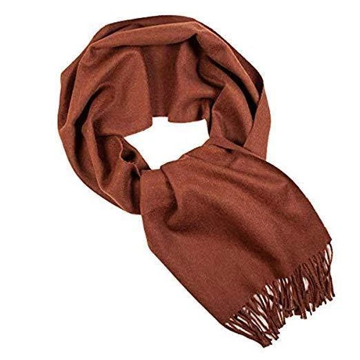 100% Baby Alpaca Scarf Chocolate Brown Soft Luxury Warm Hypoallergenic Peru