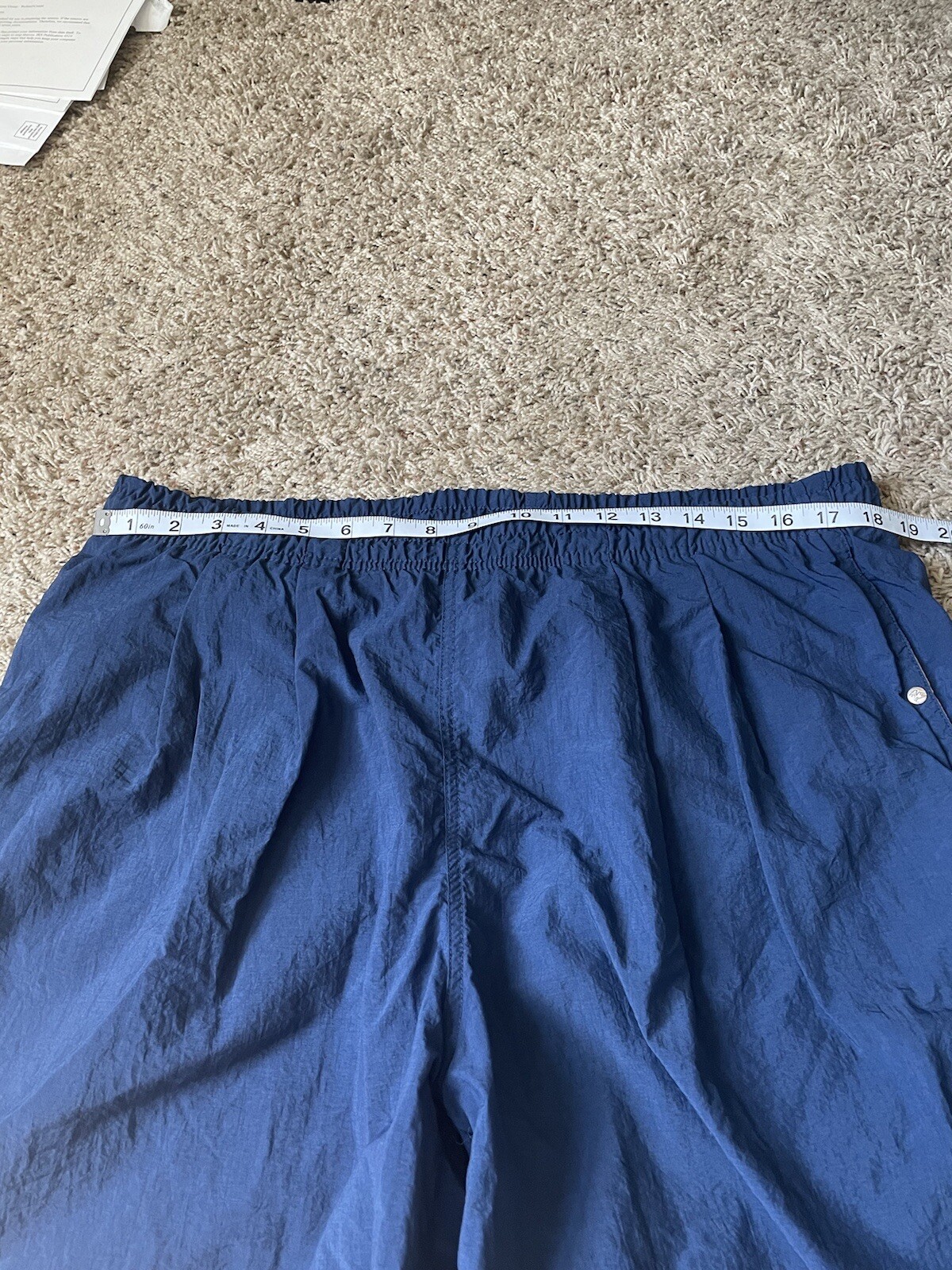 Vintage Big Dog Swim Trunks Large Blue Gem