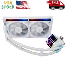 Frozen Infinity 240 White CPU Aio Cooler,Tl-M12W 2 PWM Fans,Computer CPU Water C