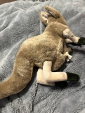 Discovery Channel Mamas Babies Grey Kangaroo and Joey 2000 plush 310-221
