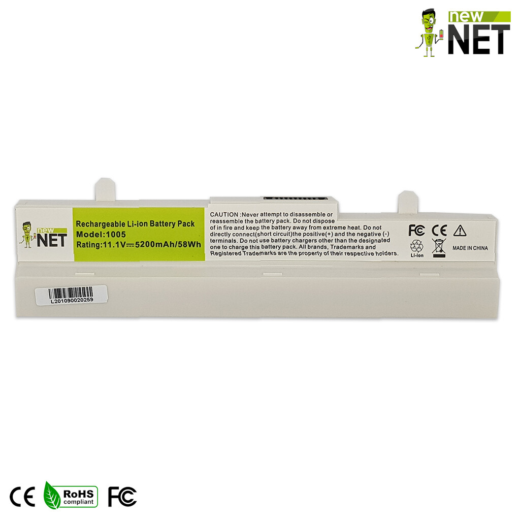 Batteria 5200mAh New Net Per Notebook ASUS Eee PC Serie 1001, 1005, 1101, R101