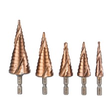 4-12/20/32mm Large HSS Steel Step Cone Drill Hole Saw Tools Titanium Bit Set