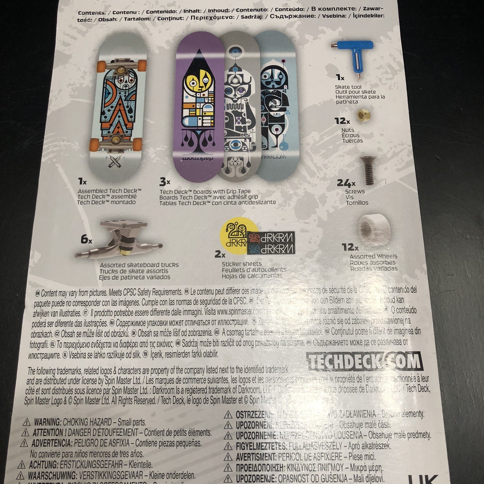 Tech Deck Ultra DLX 4 Pack Fingerboard Skateboards Darkroom DRKRM NEW