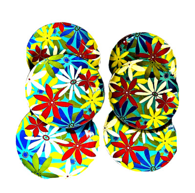 David Paul Melmac Melamine 8.5  Floral Plates Multicolor Set of 6 Mint Condition