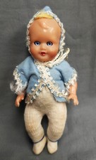 Vintage Celluloid Milo Baby Doll Made in Italy Marked Original Outfit READ