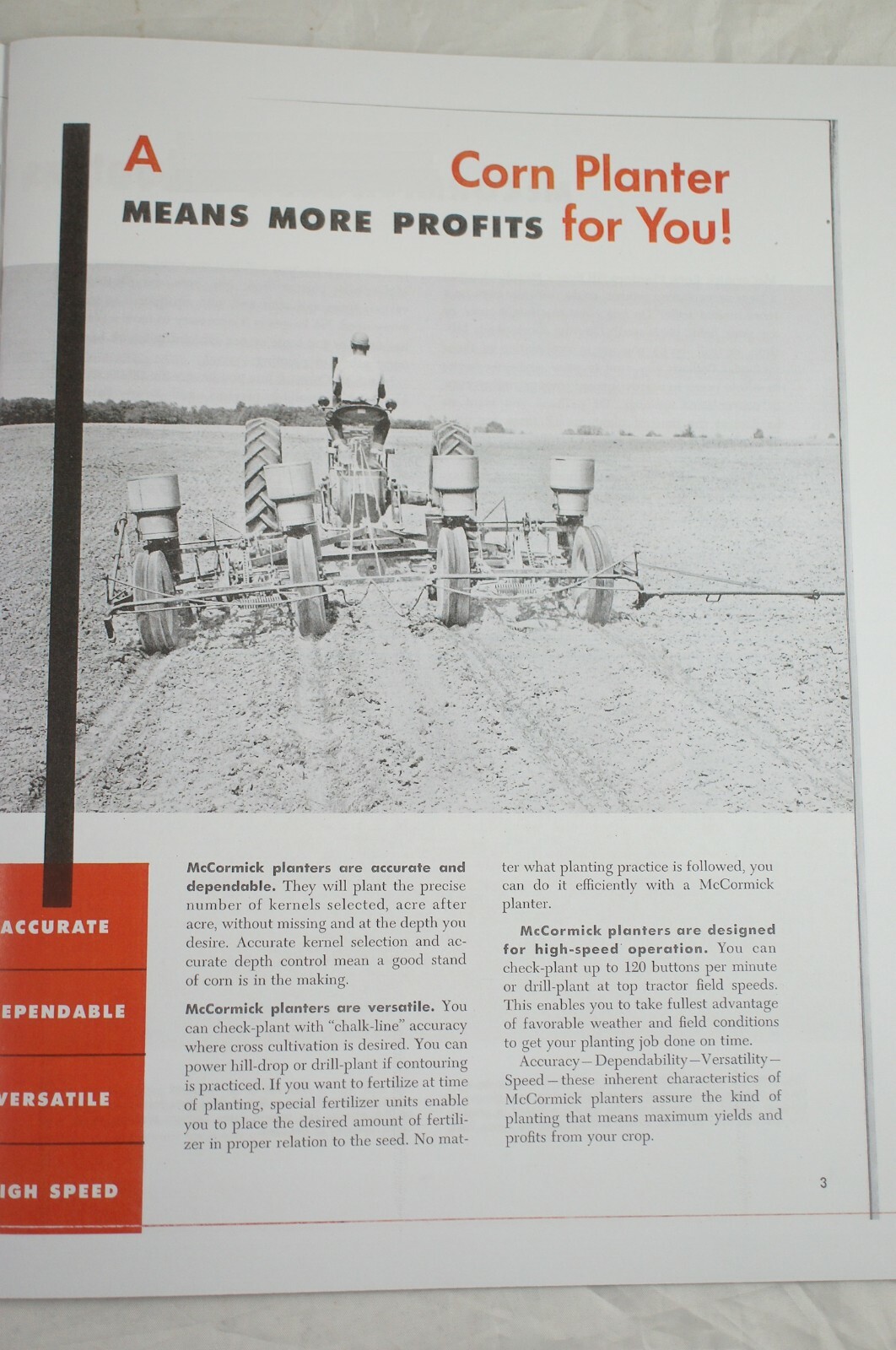 IH McCormick Corn Planters Brochure 