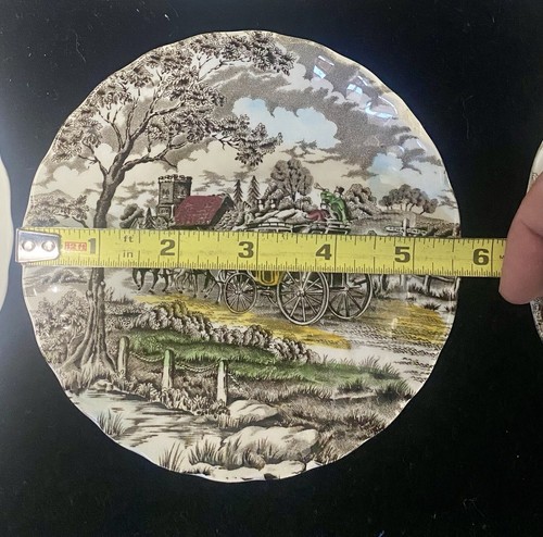 Lot Of 6 Myott Royal Mail Fine Staffordshire Ware 3 Saucers & 3 Dessert Plates - Picture 9 of 9
