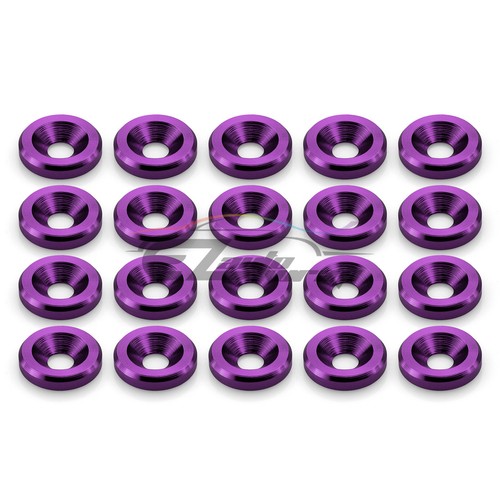 20Pcs Purple Billet Aluminum Fender Bumper Washer Bolt Engine Bay Screw Kit JDM - Bild 2 von 5