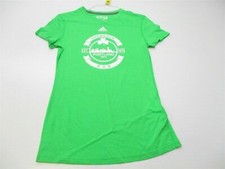 ADIDAS Women's Size M 8 Athletic Cut Breathable CLIMALITE Green T-shirt TY3155