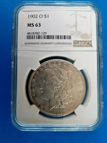 1902 O Morgan Silver Dollar $1 NGC MS63 Brilliant Luster