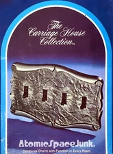 AMEROCK CARRIAGE HOUSE QUAD SWITCH PLATE 4-GANG ANTIQUE SILVER NEW IN BOX