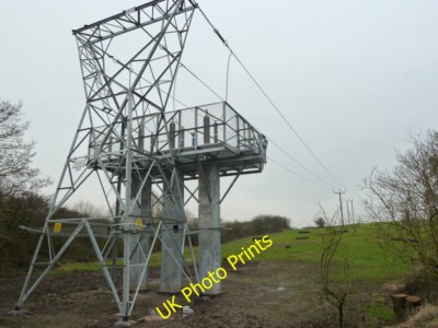 Foto 6x4 Ende der Leitung Higher End Strom Infrastruktur bei Sand B c2015