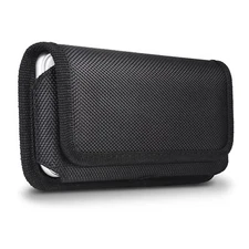 Nylon Horizontal Belt Clip Pouch Magnetic Holster Case For iPhone X XR 6 8 Plus