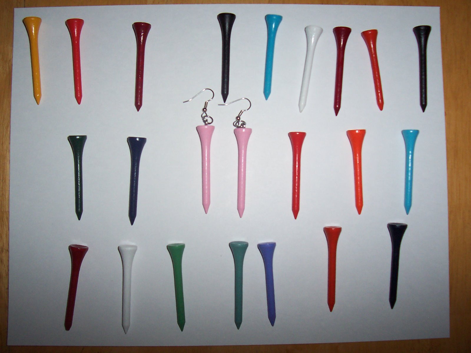 Carolyn's Custom Golf Tee Earrings Select Your Color or Color Combo eBay