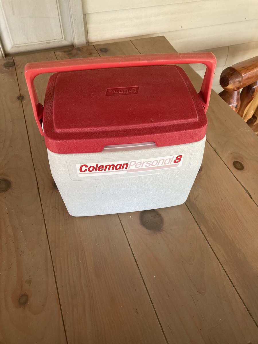 Vintage 1988 Burgandy White Coleman Personal 8 Small Portable