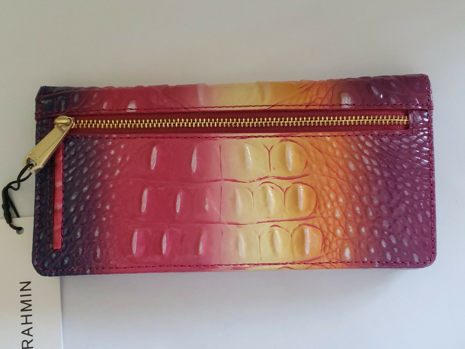 BRAHMIN Confection Ady Bi-Fold Wallet Rainbow Multi Colored Leather NWT SOLD OUT image 2