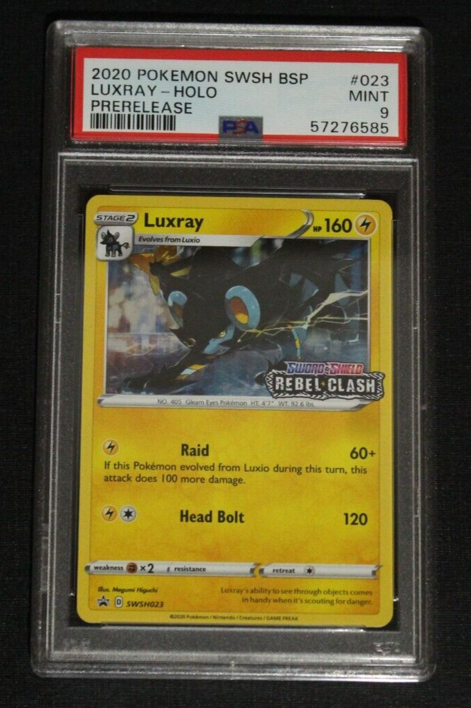 PSA 9 2020 Pokemon Swsh Black Star Promo 023 Luxray-Holo Prerelease