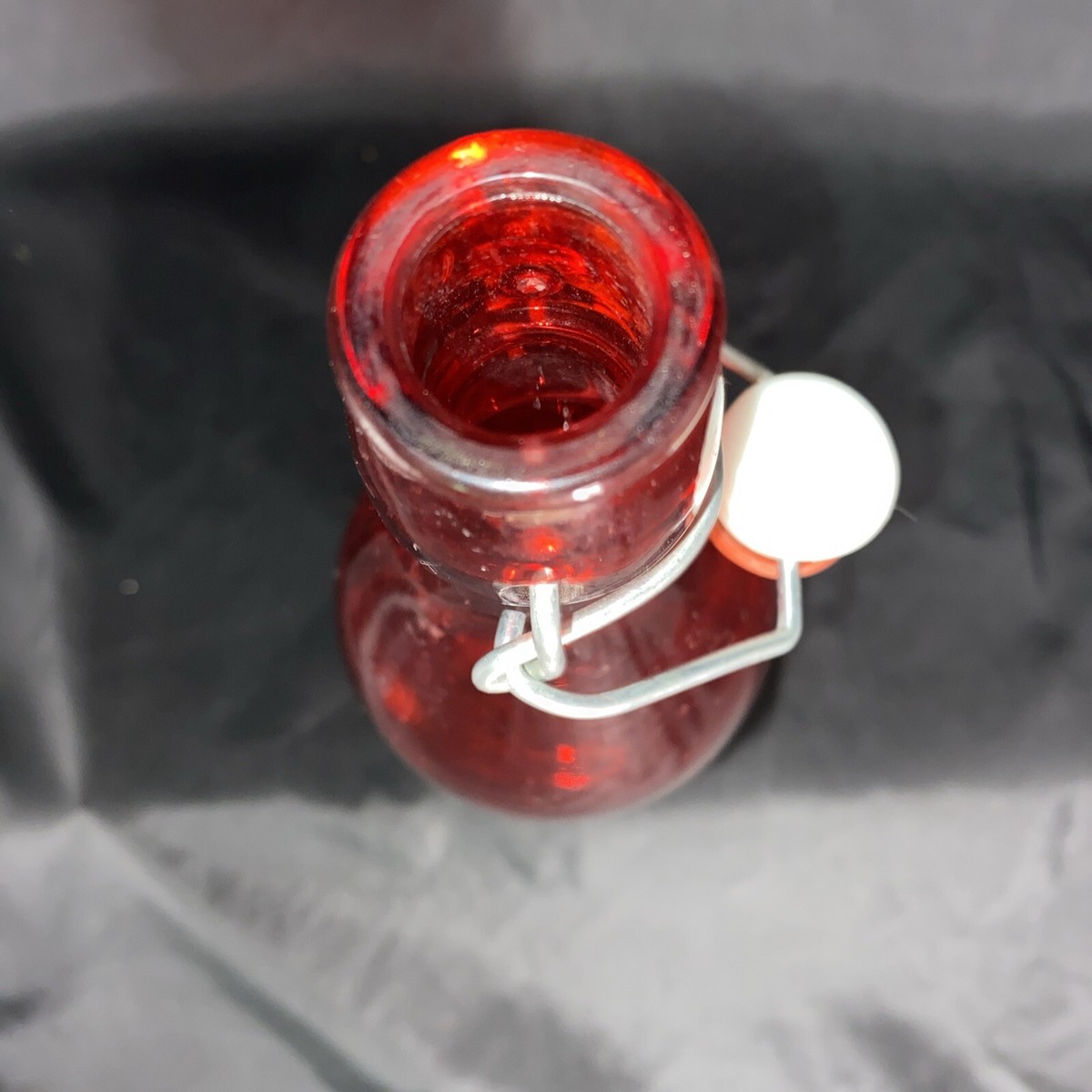 Giara Bottiglia Rocco Bormioli - Vetro Color Rosso Spray, Tappo In Plastica, Capacità 1L, Lavabile In Lavastoviglie - Foto 4