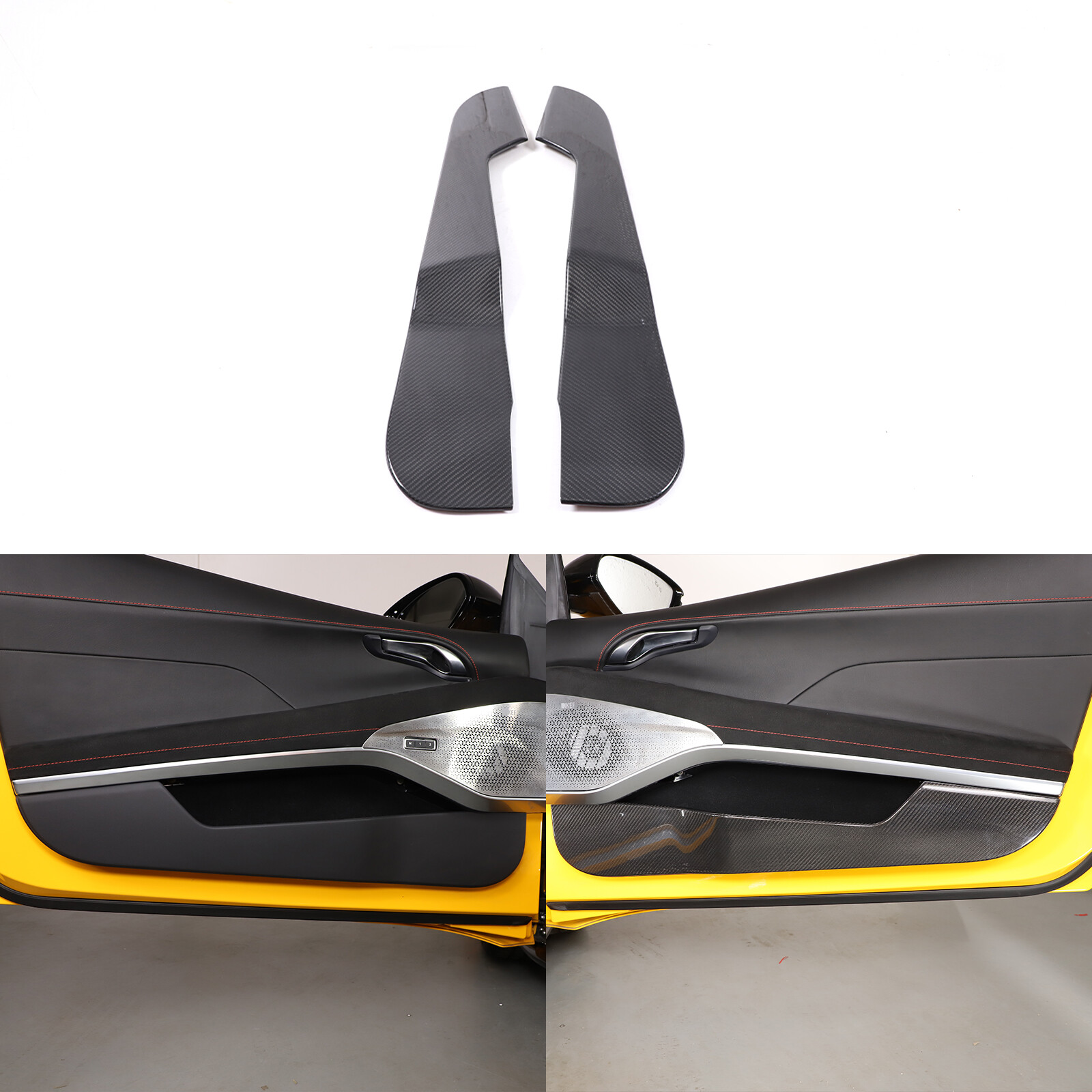Real Carbon Fiber Interior Door Anti-kick Panel Cover Trim For Lotus EMIRA 22-24