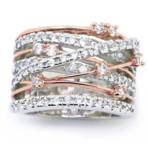 Jewelry Rings Women Wedding Ring Size 5-12 Cubic Zirconia Elegant - Picture 19 of 29