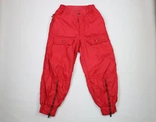 Vintage 90s Streetwear Mens Medium Distressed Lined Cuffed Joggers Snow Pants