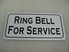 RING BELL FOR SERVICE Metal Sign 4 Car Shop Garage Pumping Gas Service Station