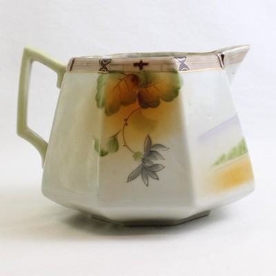 Vintage Te-Oh Nippon Hand-Painted Lemonade Cider Pitcher 6''