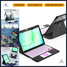 Rotating Keyboard Case for Samsung Galaxy Tab A11/A9 Plus 11" - Touchpad, 7-Colo