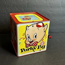 Vintage PORKY PIG in the Music Box / Jack In The Box MATTEL 1964 - Not Working