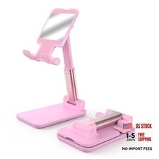 Cell Phone Stand, Adjustable Angle and Height Cell Phone Holder for Desk, Pink