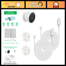 20FT Power Adapter Cable for Google Nest Cam 2nd Gen - Weatherproof Charger, 2