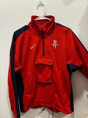 Houston Rockets Nike 1/4 Zip Sweatshirt Pouch Jacket Men s Small75th Anniversary
