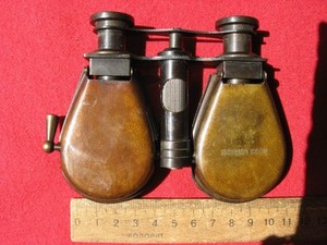 Nautical Antique Brass Binocular Marine Folding Binocular London, Handmade